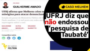 UFRJ não deu aval a estudo manipulado para acusar Melhem e a mim de misóginos.