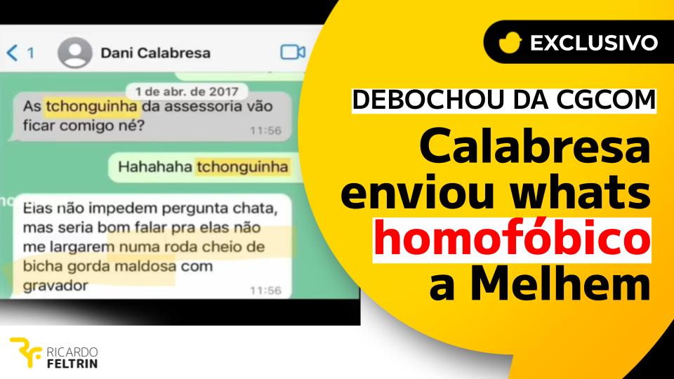 Calabresa mandava mensagem homofóbica na Globo