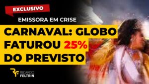 Carnaval da Globo faturou 75% abaixo da meta