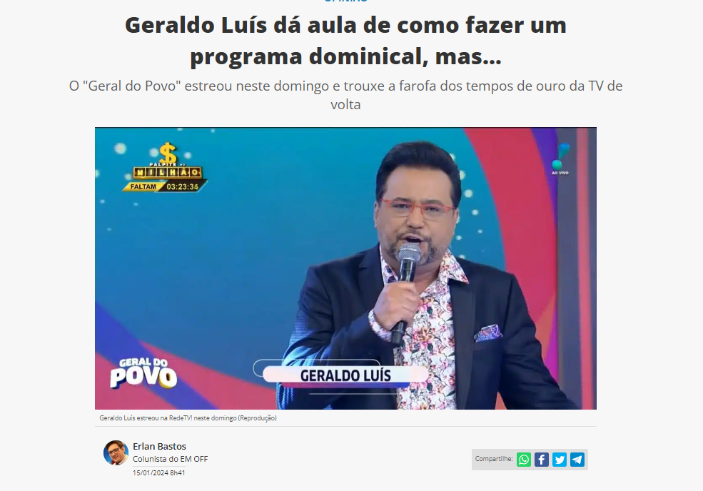 Ahhhhh... Nada como o jornalismo isento e imparcial 